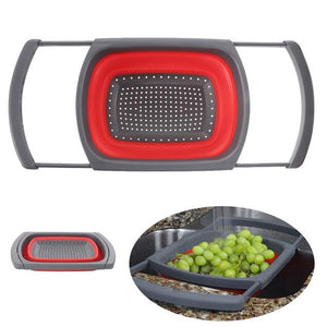 Collapsible Scalable Silicone Colander Folding Kitchen